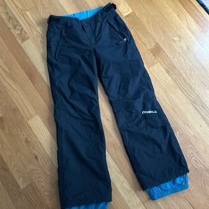 O’NEILL Ski Pants Sz 10 Youth Black/teal